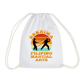 Eskrima Philippine Martial Arts - Drawstring Bag - white - Front