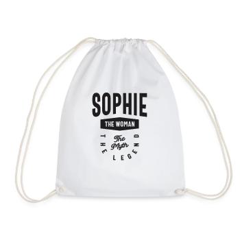 Sophie The Woman The Myth The Legend - Drawstring Bag - white - Front