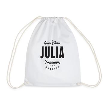 Julia Genuine & Trusted - Drawstring Bag - white - Front