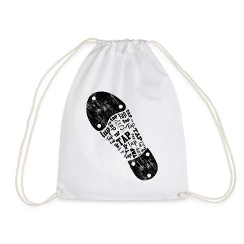 Danseur de claquettes Chaussures de danse à claquettes Instructeur de danse à claquettes - Sac de sport léger - blanc - Devant