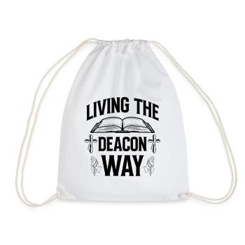 Church Deacon Religion Christian Faith Church - Drawstring Bag - white - Front