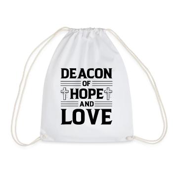 Church Deacon Religion Christian Faith Church - Drawstring Bag - white - Front