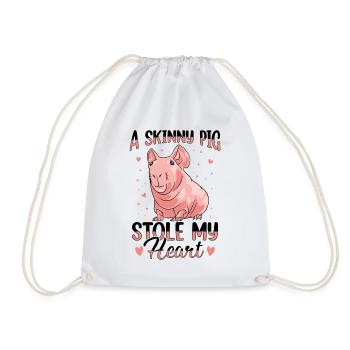 Cochon d’Inde sans poils Cochon maigre - Sac de sport léger - blanc - Devant