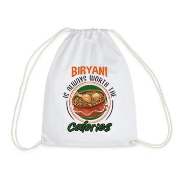 Foodies indiens, Biryani, Amoureux, - Sac de sport léger - blanc - Devant