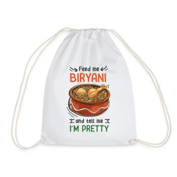 Foodies indiens, biryani, amoureux, - Sac de sport léger - blanc - Devant