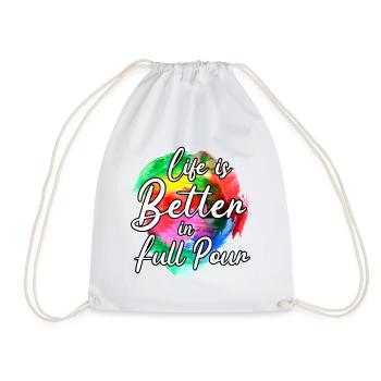 Painter Canvas Liquid Painting Art Paint - Drawstring Bag - white - Front