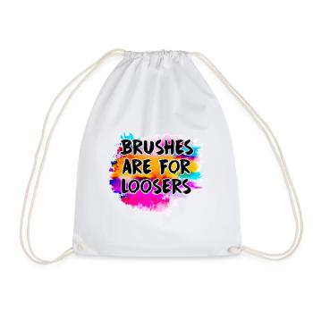 Painter Canvas Liquid Painting Art Paint - Drawstring Bag - white - Front