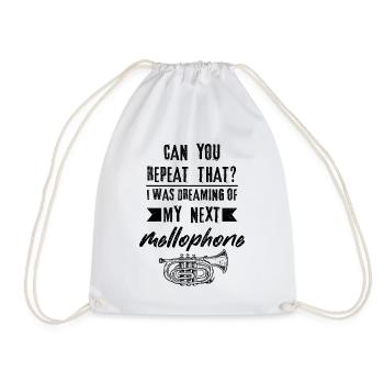 Mellophonist, Musical Instrument Orchestra, - Drawstring Bag - white - Front
