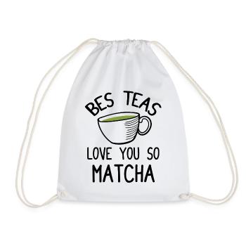 Grüntee-Liebhaber Japanischer Matcha-Latte-Drink - Turnbeutel - Weiß - Vorne