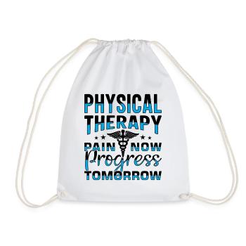 PT Physiotherapie Physiotherapeutin Job - Turnbeutel - Weiß - Vorne