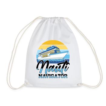 Cruise Ship Captain Anchor Cruise Director - Drawstring Bag - white - Front
