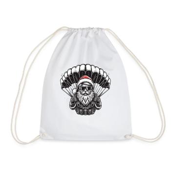 Saut en parachute pour l'aventure de l'Avent du Père Noël - Sac de sport léger - blanc - Devant