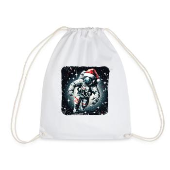 Astronaute Père Noël Polygone Noël - Sac de sport léger - blanc - Devant