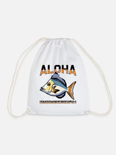 Humuhumunukunukuapua'a Riff-drückerfisch - Turnbeutel - Weiß