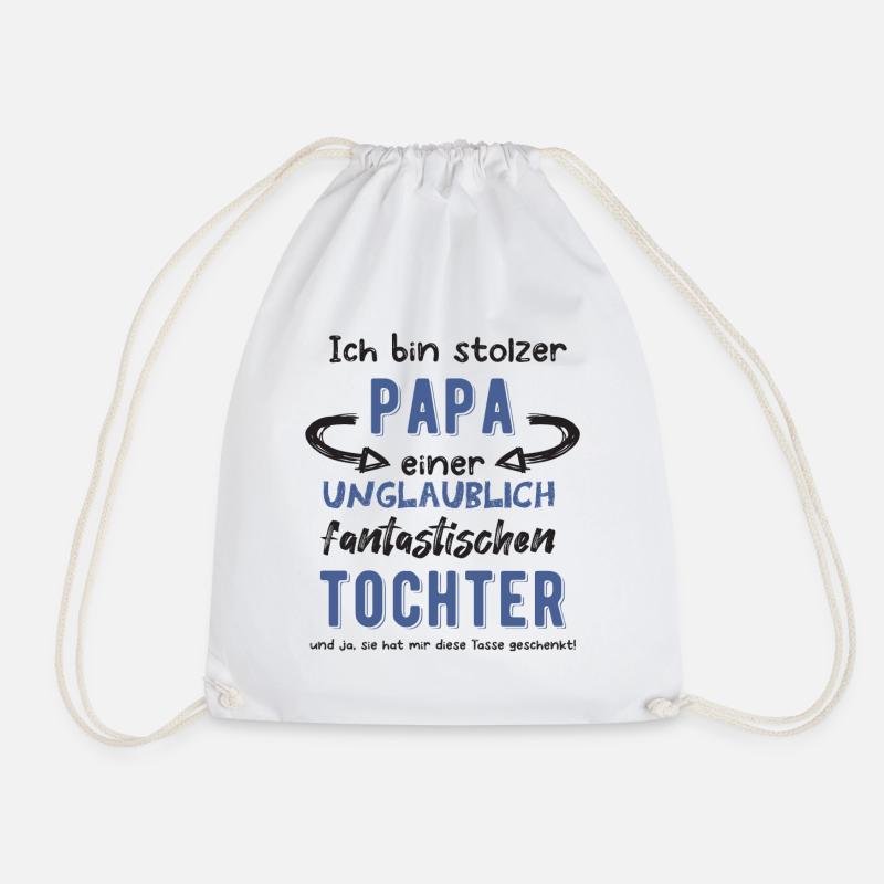 Papa von Tochter - Turnbeutel - Weiß