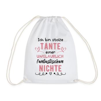 Stolze Tante von Nichte - Turnbeutel - Weiß - Vorne