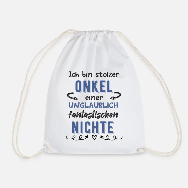 Stolzer Onkel Nichte - Turnbeutel - Weiß