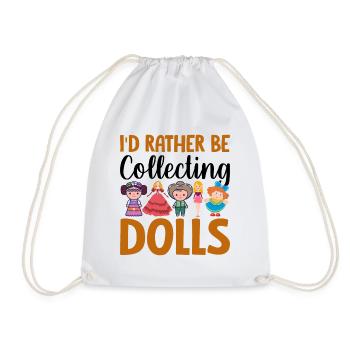 Collectible Doll Porcelain Doll Antique - Drawstring Bag - white - Front