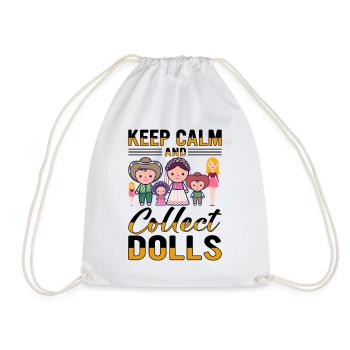 Collectible Doll Porcelain Doll Antique - Drawstring Bag - white - Front