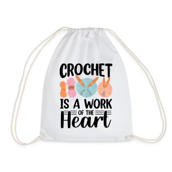 Conception drôle au Crochet - Sac de sport léger - blanc - Devant
