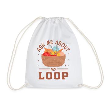 Conception drôle au Crochet - Sac de sport léger - blanc - Devant