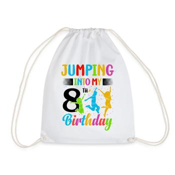 Trampoline Lover 8e anniversaire Party Jumping - Sac de sport léger - blanc - Devant