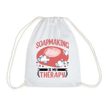 Soap Bath Soap Natural Soap - Drawstring Bag - white - Front