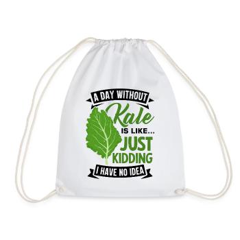 Kale Vegetarian Veganism - Drawstring Bag - white - Front