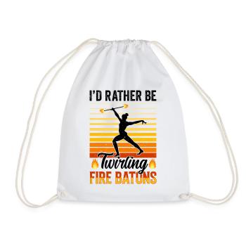 Bâton de feu Danse du feu Danseur de feu Danseur de feu - Sac de sport léger - blanc - Devant