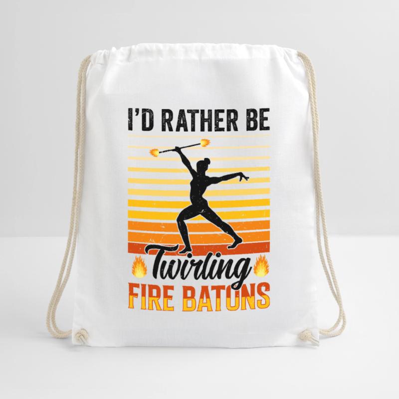 Fire Baton Fire Dance Fire Dancer Fire Dancer Drawstring Bag