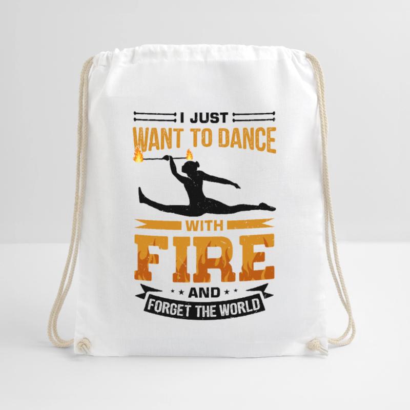 Fire Baton Fire Dance Fire Dancer Fire Dancer Drawstring Bag