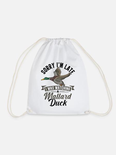 Ente Stockente - Turnbeutel - Weiß