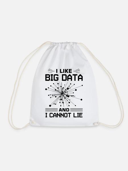 Machine Learning Algorithmen KI Datenanalyst - Turnbeutel - Weiß