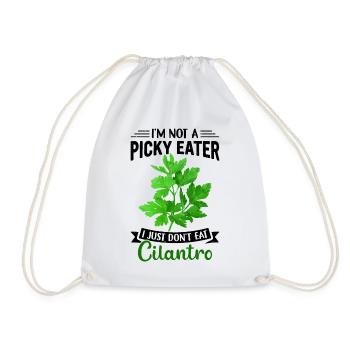 Anti coriander - Drawstring Bag - white - Front