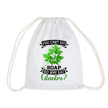 Anti coriander - Drawstring Bag - white - Front