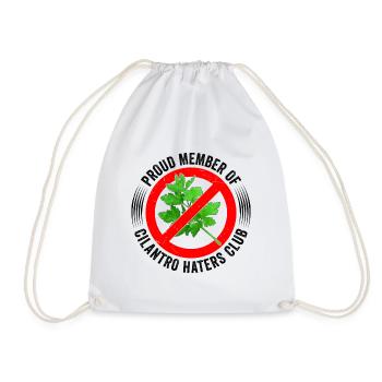 Anti coriander - Drawstring Bag - white - Front