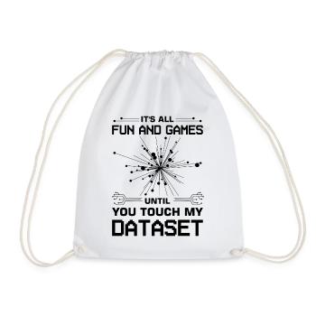 Machine Learning Algorithms AI Data Analyst - Drawstring Bag - white - Front