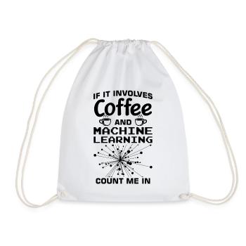 Machine Learning Algorithms AI Data Analyst - Drawstring Bag - white - Front