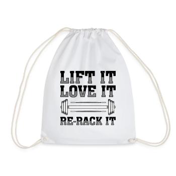 Gym Etiquette and Hygiene Guide - Drawstring Bag - white - Front
