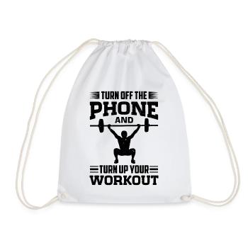 Gym Etiquette and Hygiene Guide - Drawstring Bag - white - Front