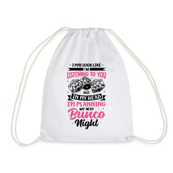 Bunco Squad Bunco Dice Bunco Game Night - Drawstring Bag - white - Front
