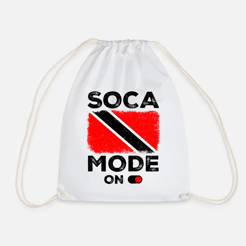 Soca Trinidad and Tobago - Drawstring Bag - white