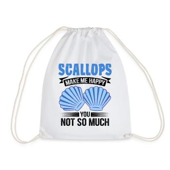 Coquillage coquillage collecteur pétoncle - Sac de sport léger - blanc - Devant