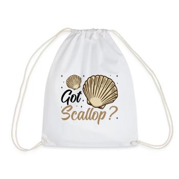 Coquillage coquillage collecteur pétoncle - Sac de sport léger - blanc - Devant