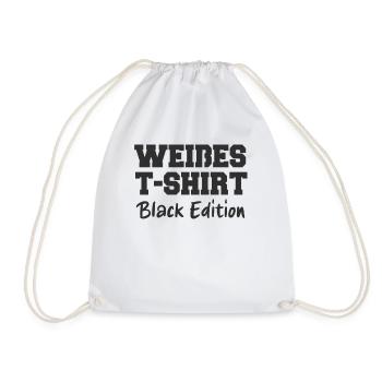 Lustig Srkastisch Ironie Schwarze Edition - Turnbeutel - Weiß - Vorne