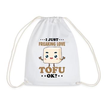 Vegan Vegetarier Design für einen Tofu Fan - Turnbeutel - Weiß - Vorne