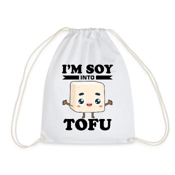 Vegan Vegetarier Design für einen Tofu Fan - Turnbeutel - Weiß - Vorne