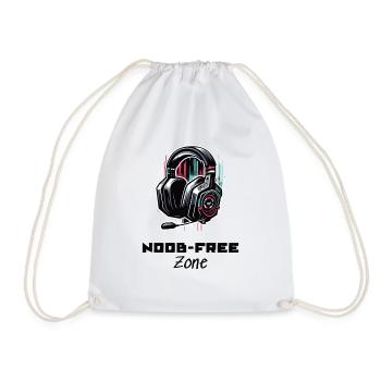 Noob Free Zone Gamer Dictons Chemise - Sac de sport léger - blanc - Devant