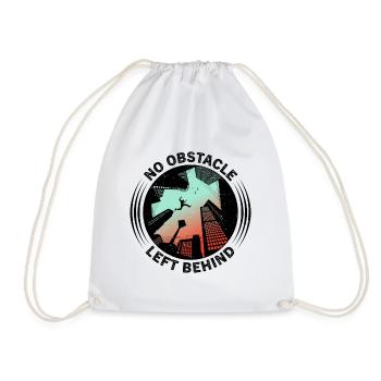 Funny parkour saying - Drawstring Bag - white - Front
