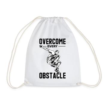 Funny parkour saying - Drawstring Bag - white - Front